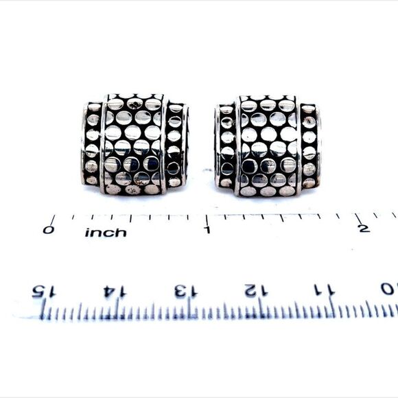 John Hardy Estate Mens Dot Cufflinks Sterling Silver JH18 - Picture 4 of 9